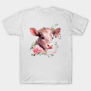 Calf with flowers T-Shirt